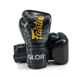 Czarno-Srebrne Rękawice Bokserskie Fairtex BGVG3 Glory | MMAniak.pl