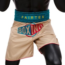 Beżowe Spodenki Bokserskie Fairtex BT2010 Vintage | sklep MMAniak.pl