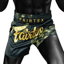 Spodenki Muay-Thai Fairtex Czarno-Złote | sklep MMAniak.pl