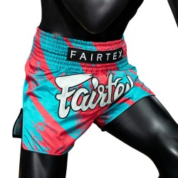 Spodenki Muay-Thai Fairtex Niebieskie-Czerwone | sklep MMAniak.pl