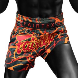 Spodenki Muay-Thai Fairtex Magma Czerwono-Czarne | sklep MMAniak.pl