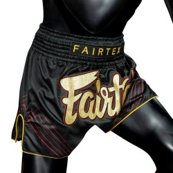 Spodenki Muay-Thai Fairtex Czarno-Złote | sklep MMAniak.pl