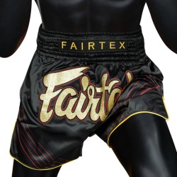 Spodenki Muay-Thai Fairtex Czarno-Złote | sklep MMAniak.pl