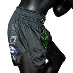 Spodenki Muay-Thai Fairtex Czarno-Zielone | sklep MMAniak.pl