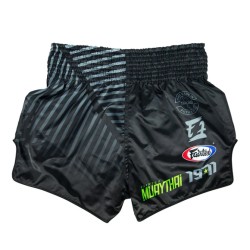 Spodenki Muay-Thai Fairtex Czarno-Zielone | sklep MMAniak.pl