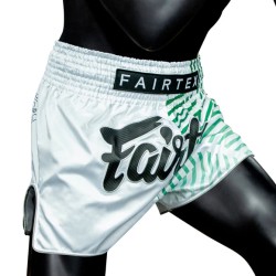 Spodenki Muay-Thai Fairtex Biało-Zielone | sklep MMAniak.pl