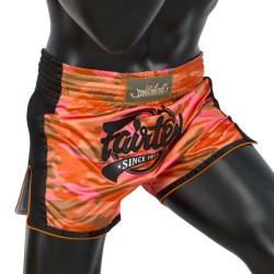 Spodenki Muay-Thai Fairtex Camo Pomarańczowo-Czarne | sklep MMAniak.pl