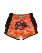 Spodenki Muay-Thai Fairtex Camo Pomarańczowo-Czarne | sklep MMAniak.pl