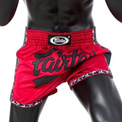 Spodenki Muay-Thai Fairtex Czerwono-Czarne | sklep MMAniak.pl