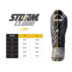StormCloud Ochraniacze na piszczele Lynx Czarno-Złote - sklep MMAniak.pl