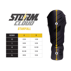 StormCloud Ochraniacze na piszczele StarFall Czarno-Czarne - sklep MManiak.pl