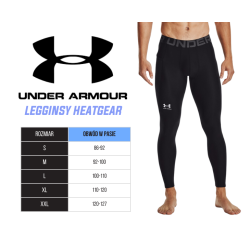 Czarne Legginsy Treningowe Under Armour Heatgear | sklep MMAniak.pl