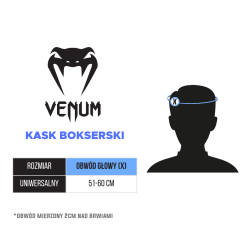 Venum Kask Bokserski z Ochroną Nosa Iron Czarny/Czarny - sklep MMAniak.pl