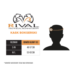 Srebrny kask bokserski Rival RHGFS3 z osłoną nosa | MMAniak.pl