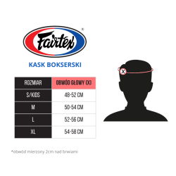 Fairtex Kask Bokserski HG13 Czarny/Czerwony - sklep MMAniak.pl