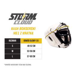 StormCloud Kask Bokserski HG1 z Grillem Biały - sklep MMAniak.pl