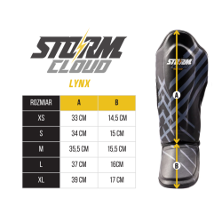 StormCloud Ochraniacze na piszczele Lynx Czarno-Szare - sklep MMAniak.pl