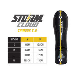 StormCloud Ochraniacze Piszczeli Chinook 2.0 Classic Czarne - sklep MMAniak.pl