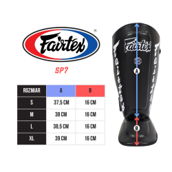 Fairtex Ochraniacze Piszczeli SP7 Czarne - sklep MMAniak.pl