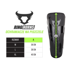 Ringhorns Ochraniacze Piszczeli Charger Czarne bez stopki - sklep MMAniak.pl