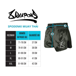 8 Weapons Spodenki Muay-Thai Naga Czarne/Czerwone – sklep MMAniak.pl