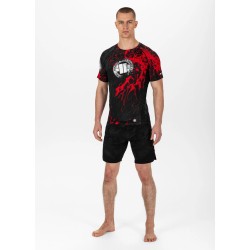 Pitbull Rashguard Blood Dog Krótki Rękaw 2.0 Czarny - sklep MMAniak.pl