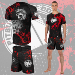 Zestaw Treningowy PITBULL – Blood Dog II Rashguard i Spodenki w MMAniak.pl