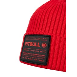 Czerwona Czapka Zimowa Beanie PitBull Dock | sklep MMAniak.pl