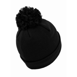 Czarna Czapka z pomponem PitBull One Tone Black Merino | sklep MMAniak.pl