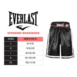 Everlast Spodenki Sportowe Bokserskie Czarne - sklep MMAniak.pl