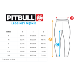 Pitbull Leginsy Performance New Logo Czarne - sklep MMAniak.pl