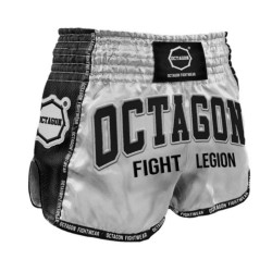 Srebrne Spodenki Muay Thai Octagon Fight Legion | sklep MMAniak.pl