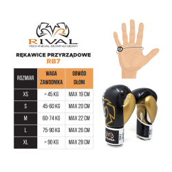 Czarno-czerwone rękawice bokserskie przyrządowe Rival RB7 | MMAniak.pl