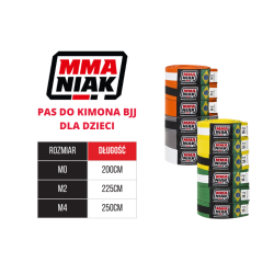 MMAniak pas do BJJ dla Dzieci Pomarańczowy