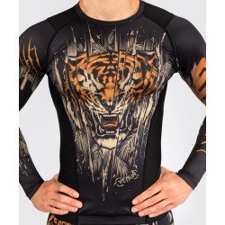 Męski rashguard Venum Tiger czarno pomarańczowy w sklepie MMAniak