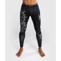 Męskie legginsy treningowe Venum Gladiator 5.0 czarne/srebrne w MMAniak.pl