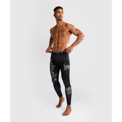 Męskie legginsy treningowe Venum Gladiator 5.0 czarne/srebrne w MMAniak.pl