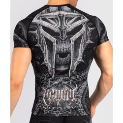 Męski rashguard Venum Gladiator 5.0 z krótkim rękawem - czarno/srebrny