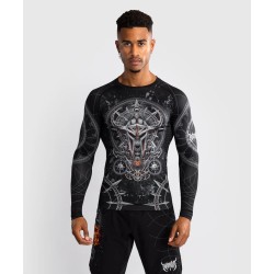 Venum Rashguard Gladiator 5.0 z Długim Rękawem - czarno/srebrny