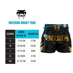 Venum Spodenki Muay Thai Inferno Czarne - w sklepie MMAniak.pl