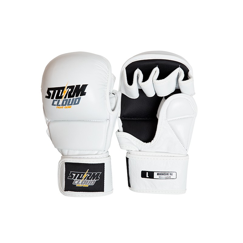 StormCloud Rękawice MMA Hurricane 2.0 Białe Sparingowe 7oz