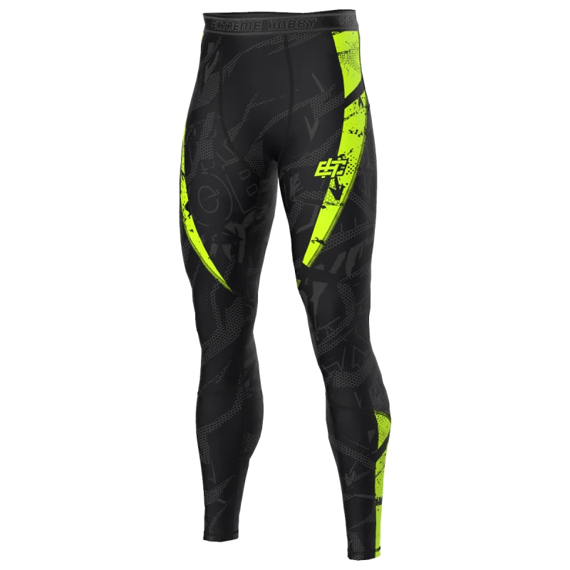 Extreme Hobby Legginsy Męskie Neo Limonka