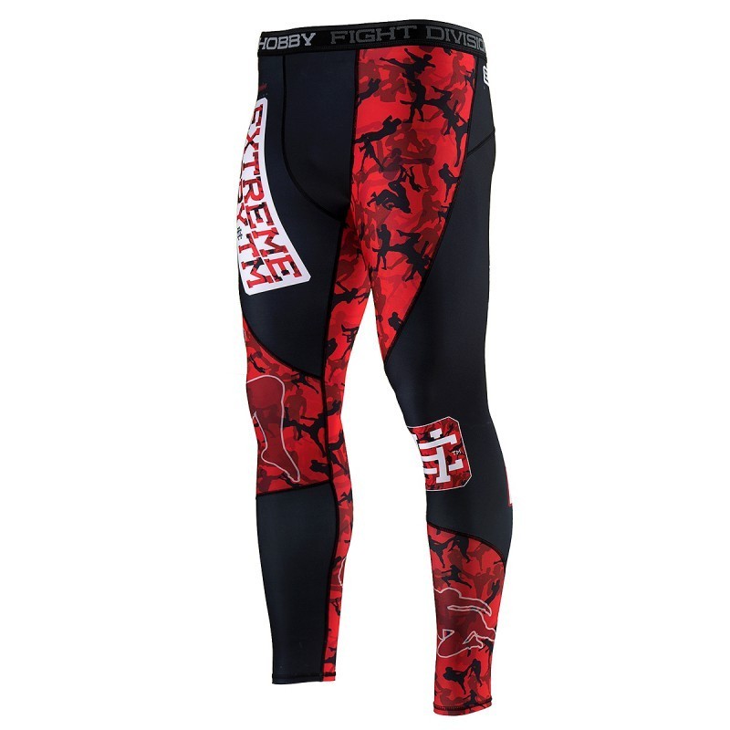 Extreme Hobby Legginsy Treningowe Męskie Red Warrior