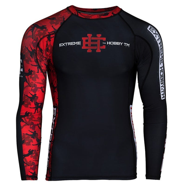 Extreme Hobby Rashguard Męski Red Warrior Długi Rękaw