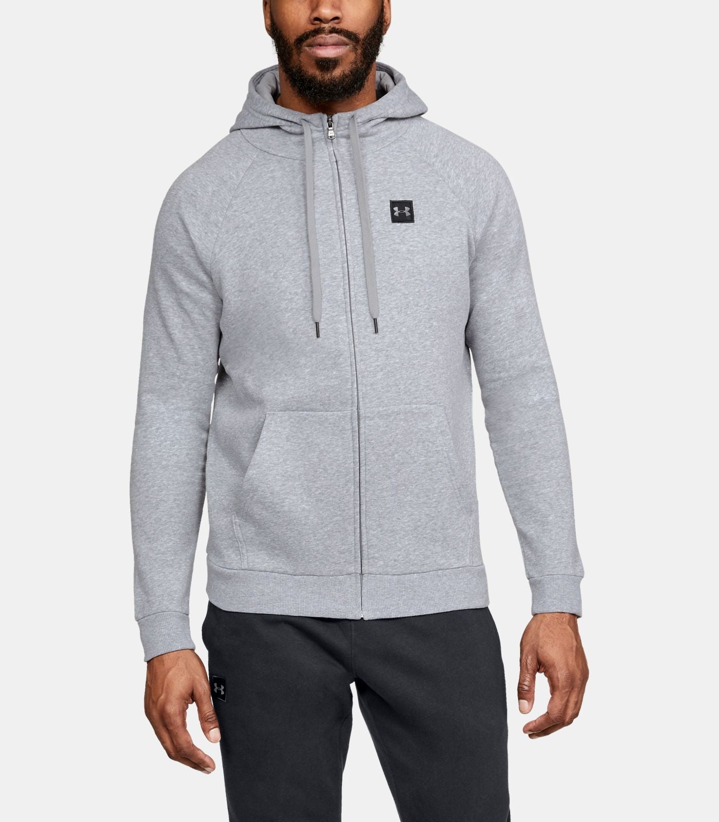Under Armour Bluza z kapturem Rival Fleece FZ Szara