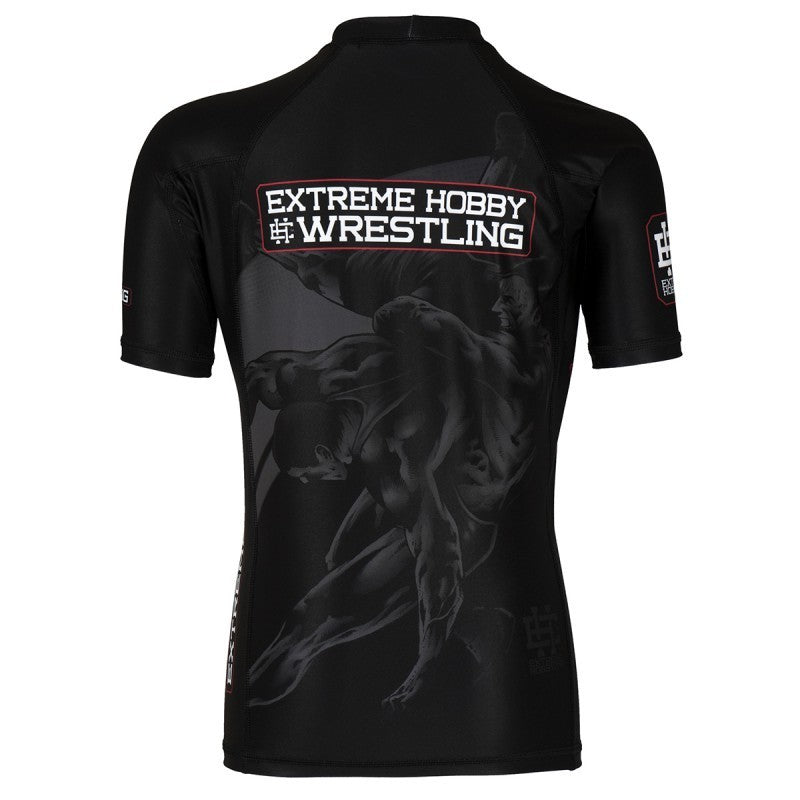 Extreme Hobby Rashguard Dziecięcy Wrestling Krótki Rękaw Czarny