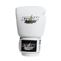 StormCloud Rękawice Muay Thai ze skóry naturalnej Blizzard Classic Białe