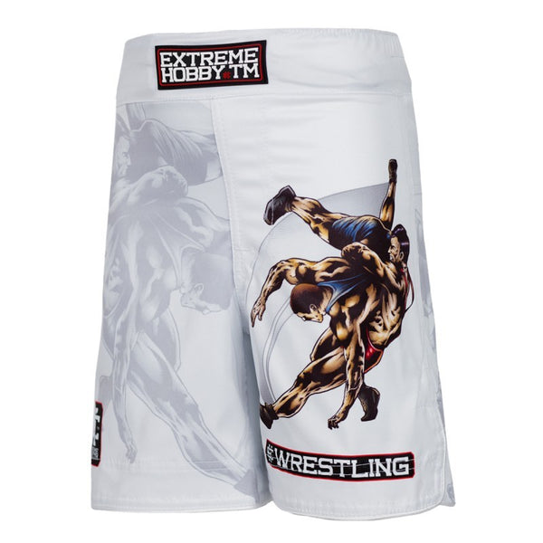 Extreme Hobby Spodenki MMA Dziecięce Wrestling Białe
