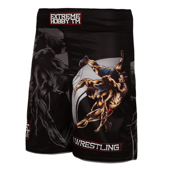 Extreme Hobby Spodenki MMA Dziecięce Wrestling Czarne