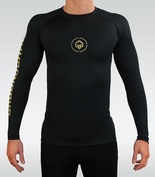 Ground Game Rashguard Męski Athletic Gold Długi Rękaw